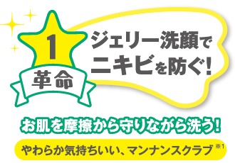 ジェリー洗顔でニキビを防ぐ